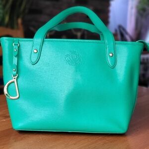 Lauren Ralph Lauren Kelly Green Newbury Tote